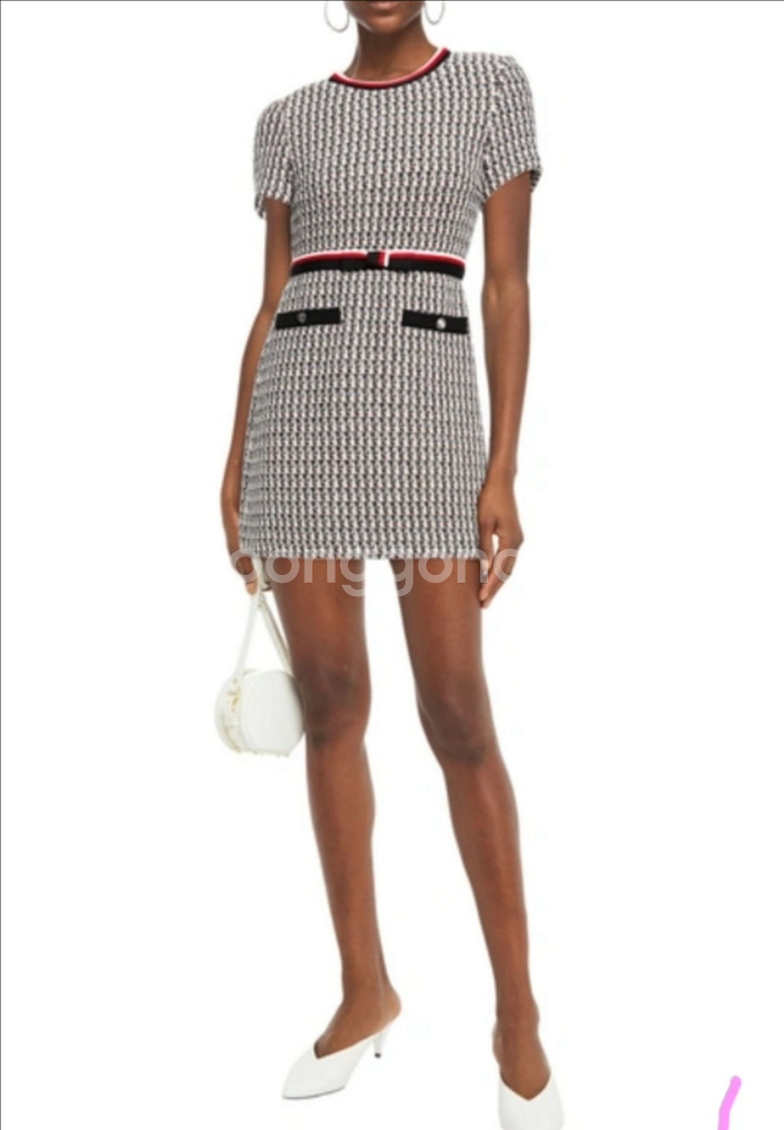 마쥬 maje 트위드 원피스 38사이즈--0