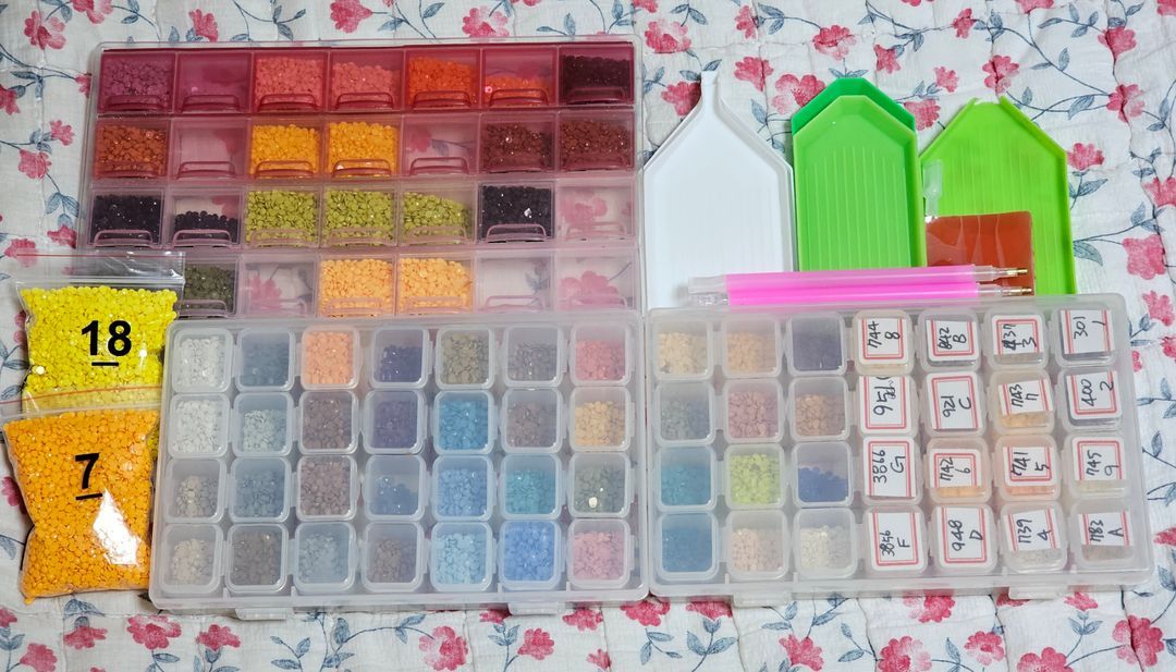 보석십자수 용품 케이스,보석비즈 일괄 이미지