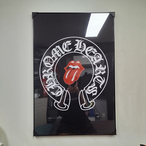 크롬하츠 대형 그림액자 그림 액자 팝아트 인테리어소품 명품그림 명품액자 꽃 곰인형 콜라보 인테리어 로고 반지 목걸이