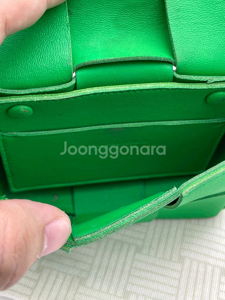 [ 정품 / 풀구성 ] 보테가베네타 미니 카세트백 그린--2