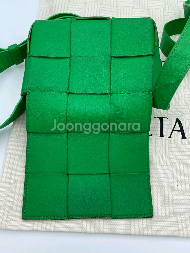 [ 정품 / 풀구성 ] 보테가베네타 미니 카세트백 그린--4