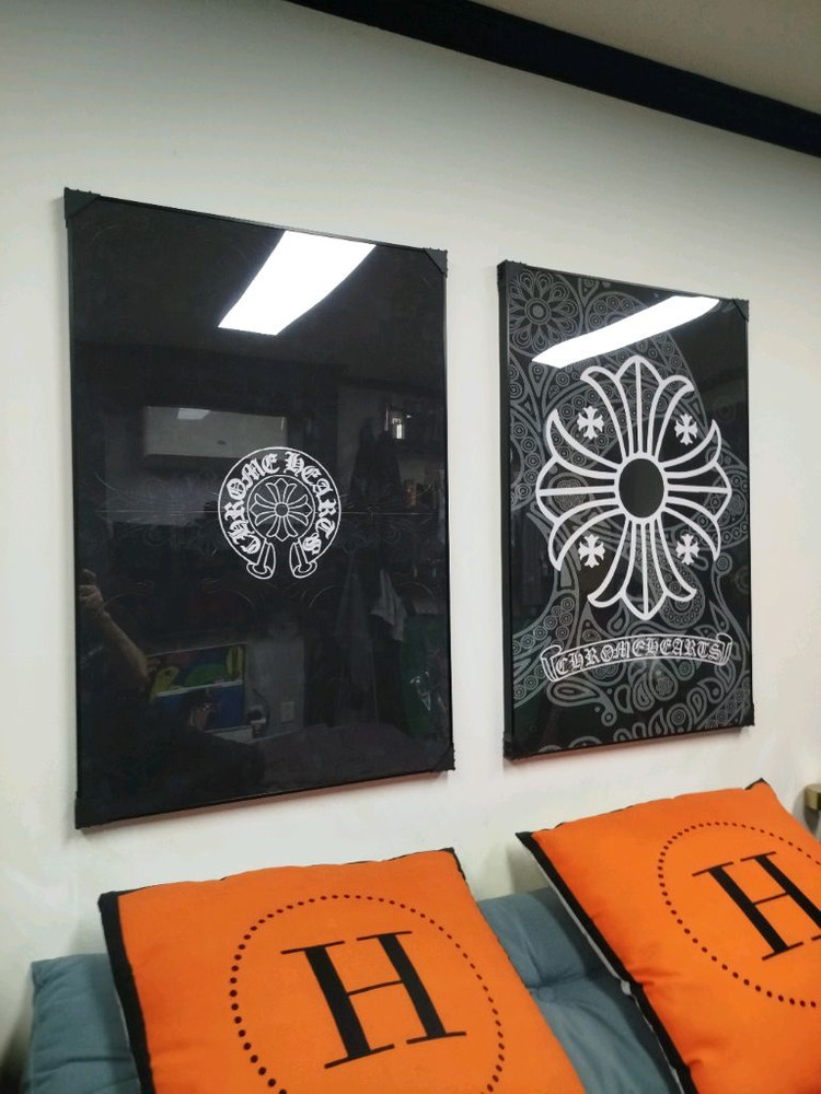 크롬하츠 반지 목걸이 팔찌 그림액자 그림 액자 팝아트 인테리어소품 명품그림 명품액자 꽃 곰인형 콜라보 인테리어 로고 이미지