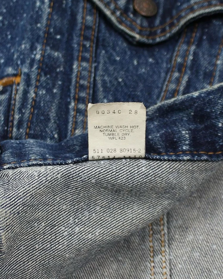 1988 USA 리바이스 57514-1110 갤럭틱 워시 키즈 데님 자켓 빈티지 미국제 이미지
