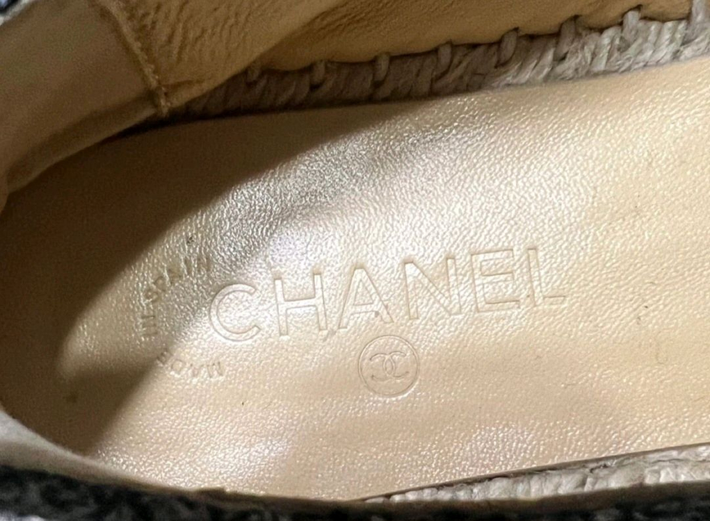 정품) 샤넬 트위드 에스파듀--5