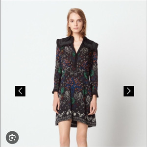 플로럴 패턴 코트 원피스