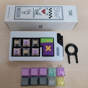 매크로 키보드오울랩 보이스미니 판다 스웨그키 츄이 케이블 스위치키캡 포함