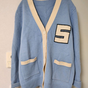 산드로 배색 가디건 정품