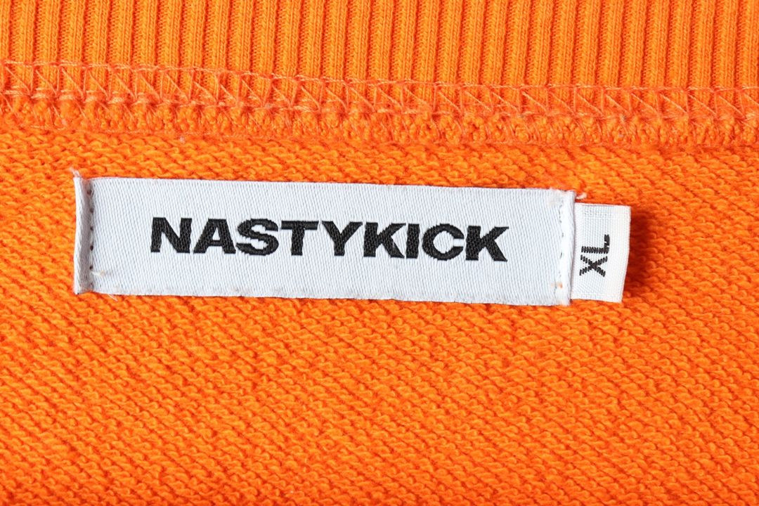 (XL-2XL) 네스티킥 맨투맨 티셔츠 루즈핏 주황--6