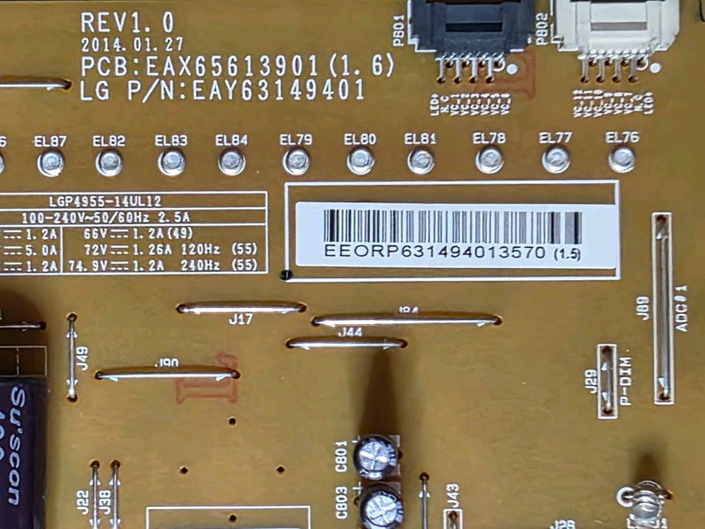 55UB9500 파워보드 EAX65613901--1