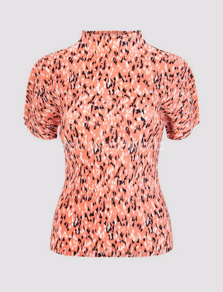 이세이미야케 플리츠플리즈 탑 스프링클 미스트 반목 탑 핑크 솔트 5사이즈--0