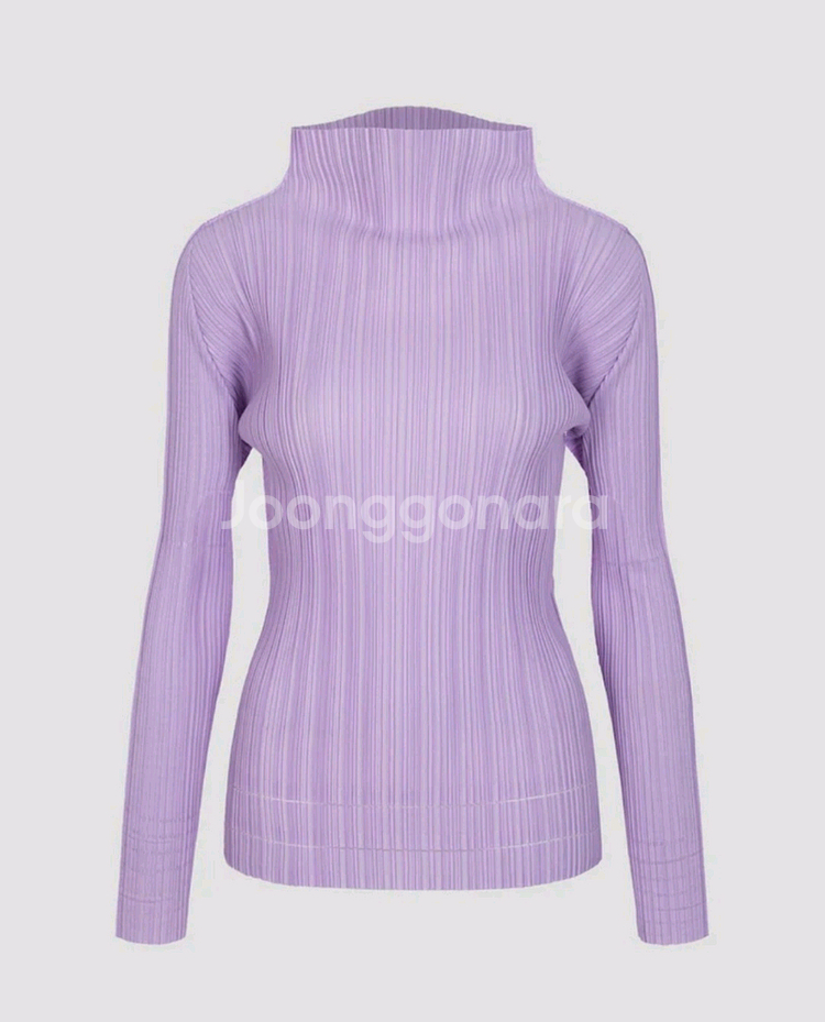 이세이미야케 플리츠플리즈 탑 소프트 플리츠 탑 라이트 퍼플 F사이즈--0