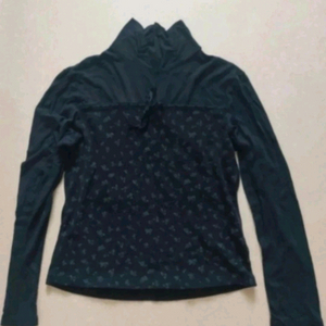 꾸즈 셔링 목 폴라 티셔츠 여자 여성