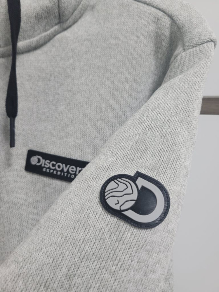 새상품)디스커버리 남성 니트트레이닝 기모후드집업 M,L--1