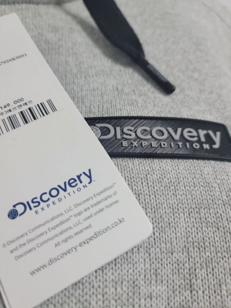 새상품)디스커버리 남성 니트트레이닝 기모후드집업 M,L--2