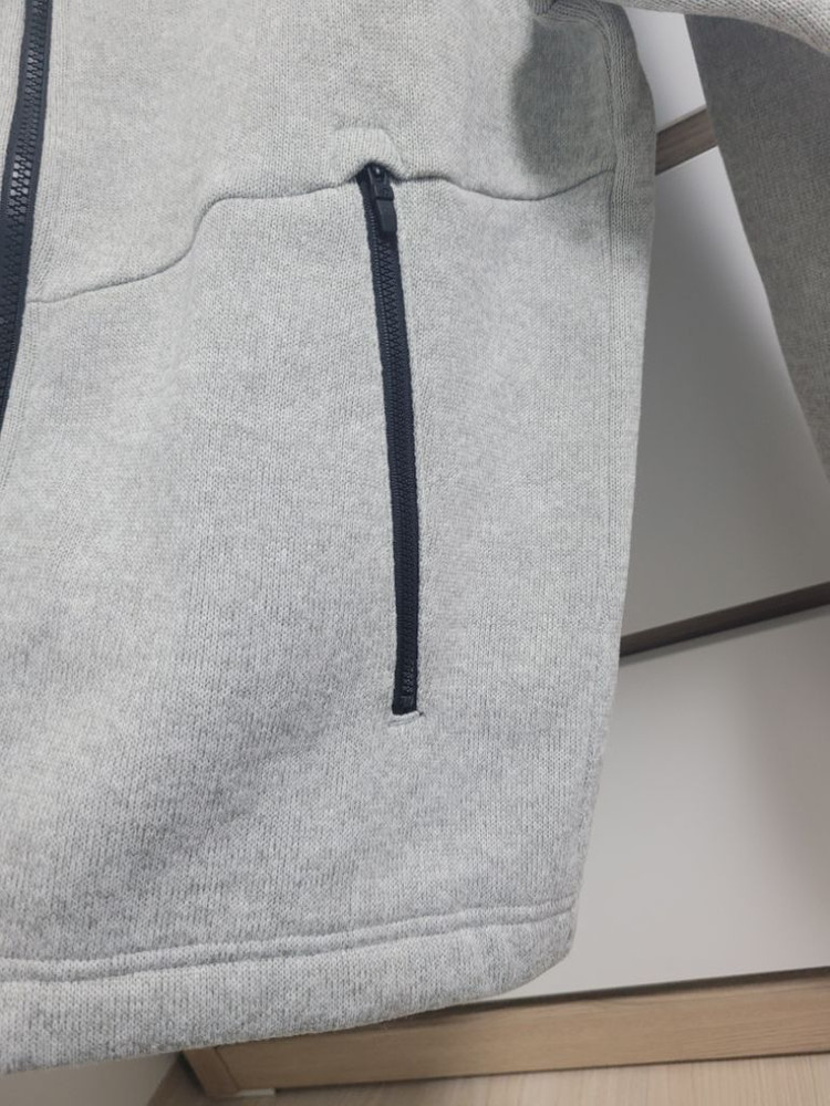 새상품)디스커버리 남성 니트트레이닝 기모후드집업 M,L--3