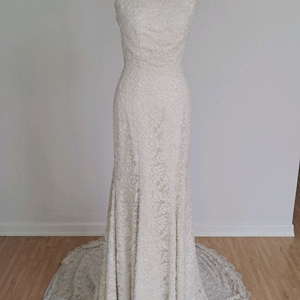 본식 레이스 튜브탑 웨딩 드레스(웨딩촬영 대여용,대여비로 구입하세요)