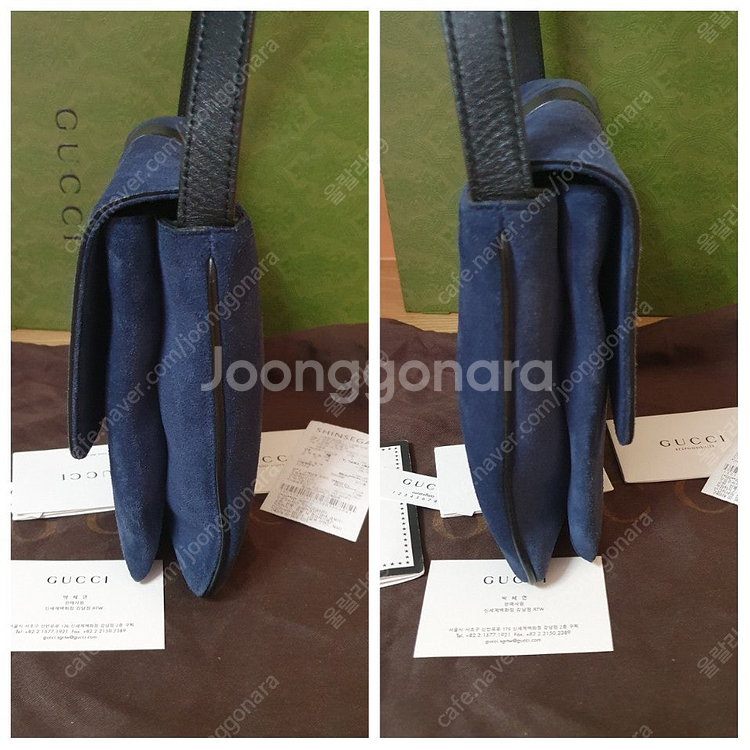 구찌 GG 스웨이드 숄더백 미듐 550126--3