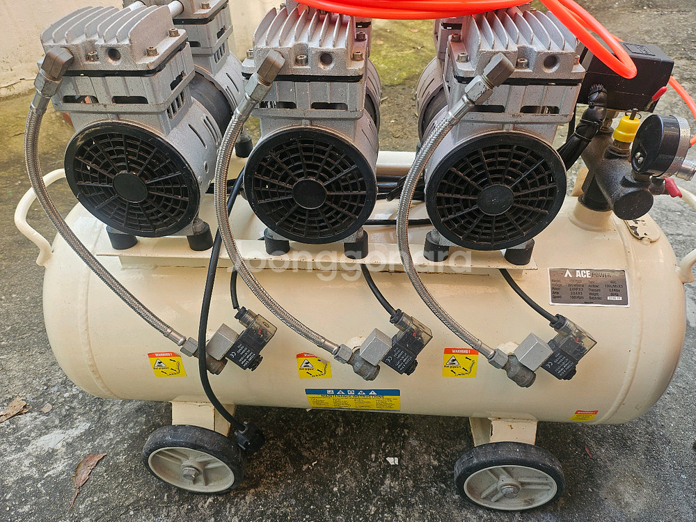 에이스 파워 저소음 무오일 콤프레셔 6마력 60리터 탱크--4