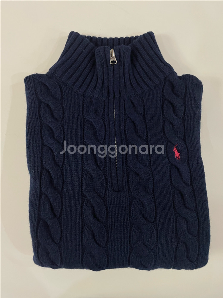 폴로 여성 캐시미어 반집업 S사이즈 니트탑 가디건--2