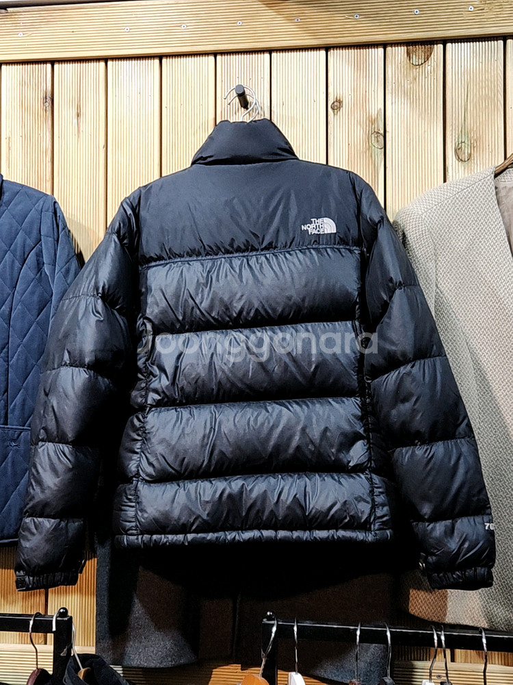 (M) 노스페이스 눕시패딩 점퍼 블랙 거위털 700 구스다운 자켓--6