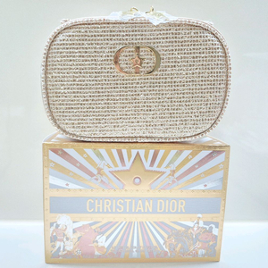 [한정판 새상품] 디올 2025 홀리데이 골드 파우치