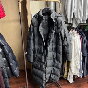 남성 그레이 롱패딩 사이즈L