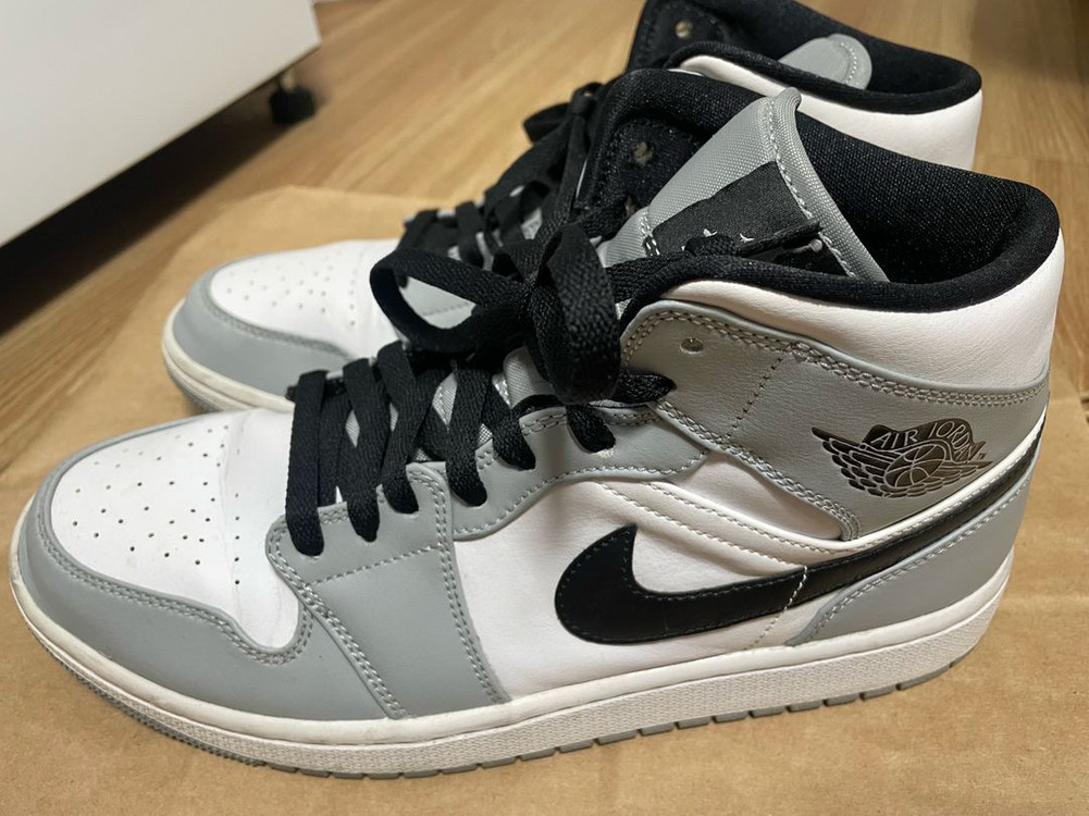 나이키 에어조던1 미드 그레이--2