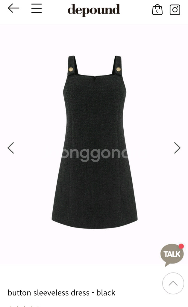 드파운드 버튼 슬리브리스 원피스--0