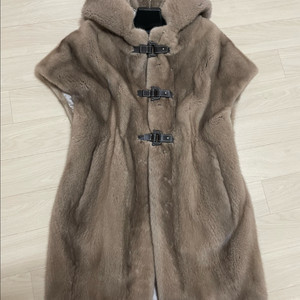 Bronza 밍크 베스트 조끼 반소매 캡소매 토글 사바티에 한섬 랑방 타임 스타일