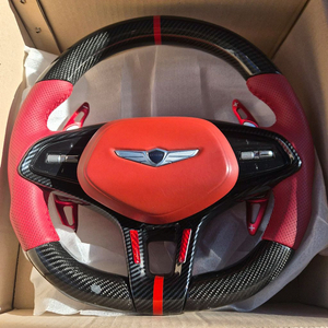 제네시스 페리전 gv70스포츠 리얼 카본 D컷핸들