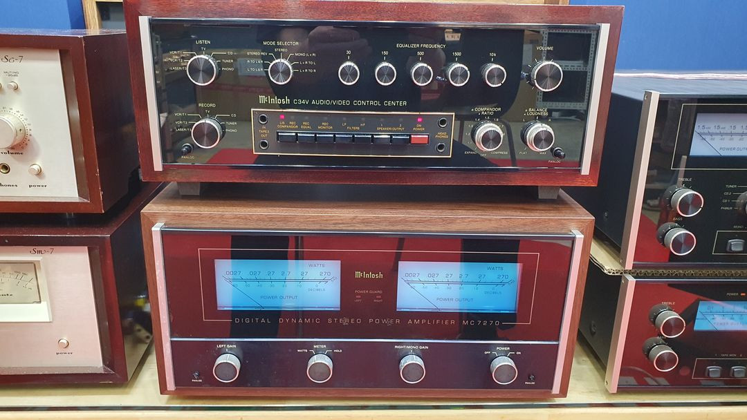 매킨토시MC7270파워앰프/C34V프리앰프/우드케이스/초민트급/NO기포/재입고 이미지