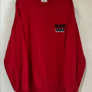 남성 블랙라벨 레드 맨투맨