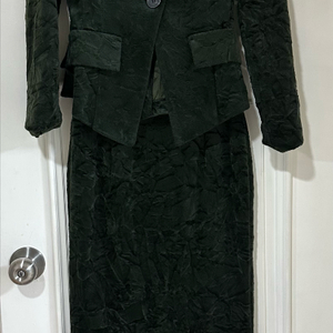 여성 벨벳 치마 정장 세트