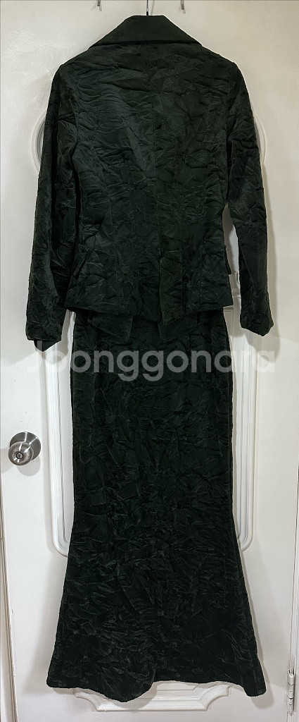 여성 벨벳 치마 정장 세트--1