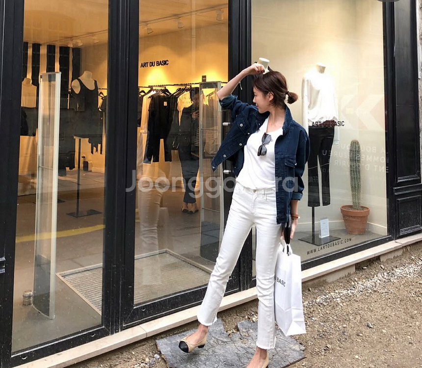 유메르 청자켓 프렌치청자켓--7