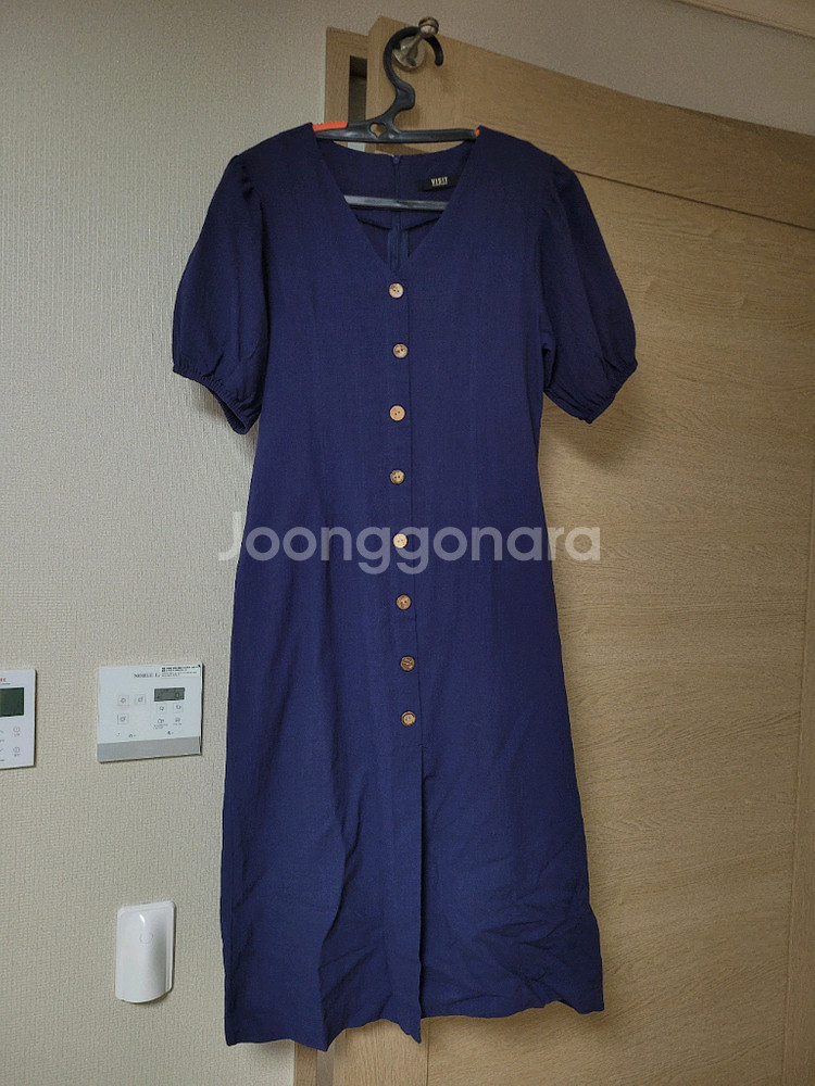 새상품급)VISIT 네이비 롱원피스 프리사이즈--0