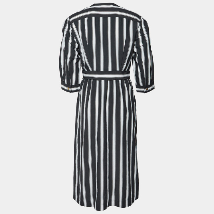 (새상품) 산드로 스트라이프 랩 원피스 36사이즈--5