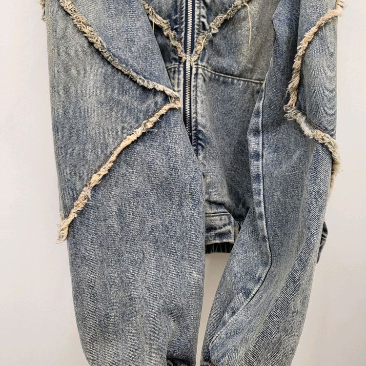 아워룸 빈티지 후드 데님 자켓 새상품--3