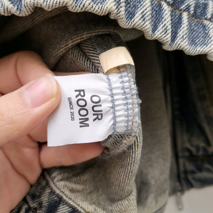 아워룸 빈티지 후드 데님 자켓 새상품--7