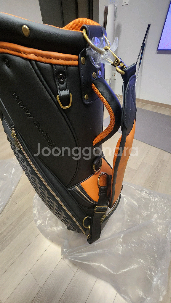 bmw프리미엄 골프백 꼬냑--2