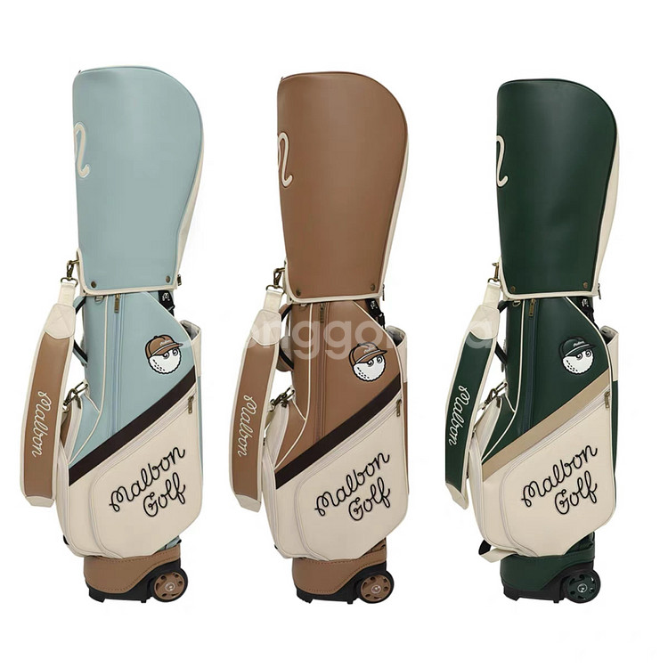 말본 컬러블록 트롤리 캐디백 골프백 바퀴 새상품--0