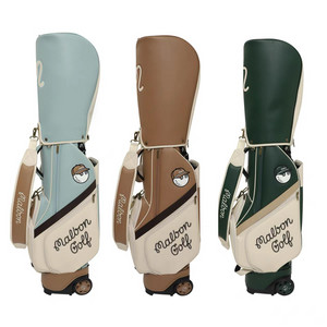 말본 컬러블록 트롤리 캐디백 골프백 바퀴 새상품