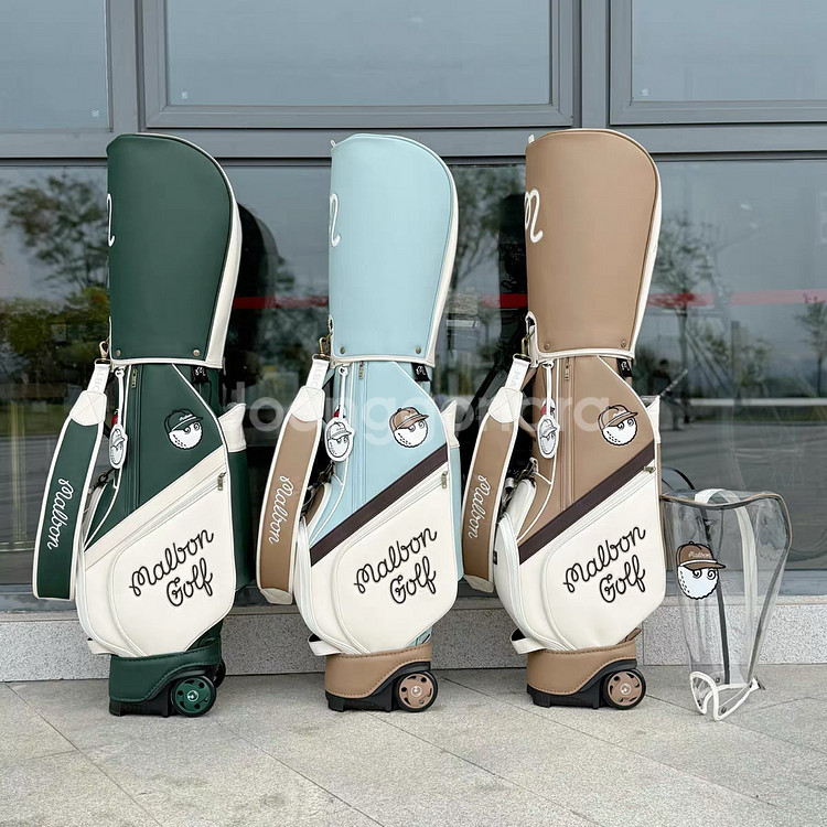 말본 컬러블록 트롤리 캐디백 골프백 바퀴 새상품--1