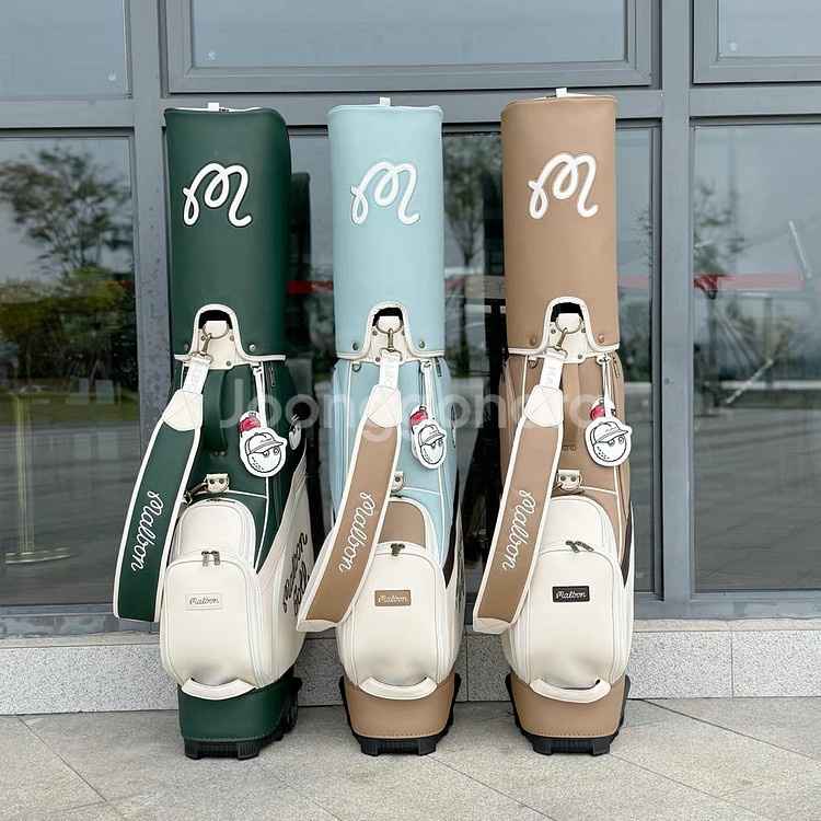 말본 컬러블록 트롤리 캐디백 골프백 바퀴 새상품--4