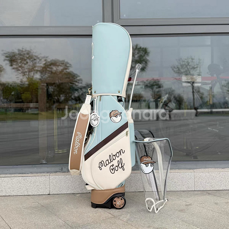 말본 컬러블록 트롤리 캐디백 골프백 바퀴 새상품--6