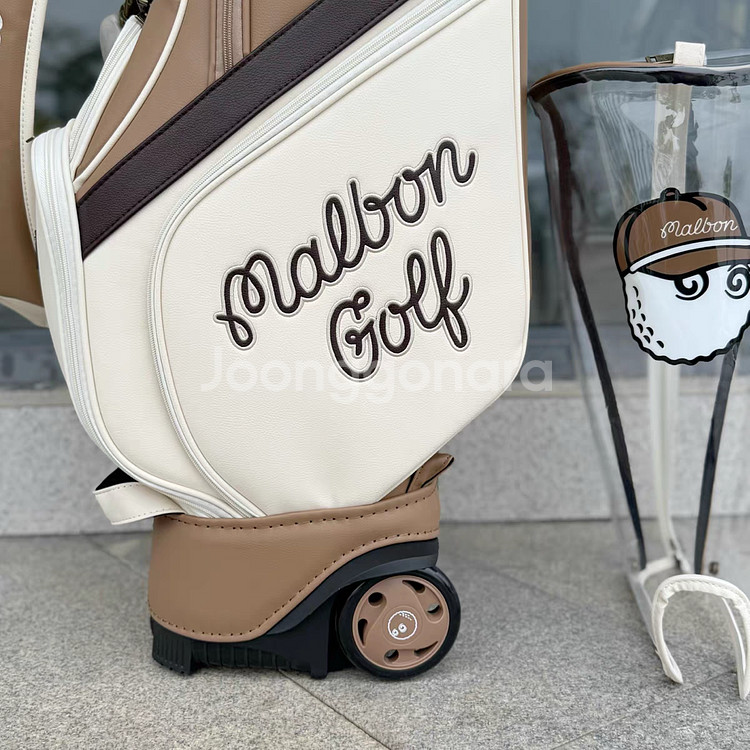 말본 컬러블록 트롤리 캐디백 골프백 바퀴 새상품--8