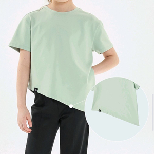 젝스믹스 130 민트색 슬릿 반팔 티셔츠