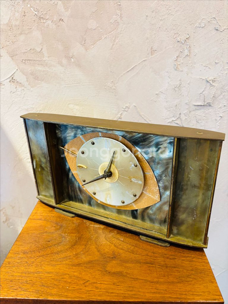 영국 Metamec 8 day 빈티지 탁상시계--1