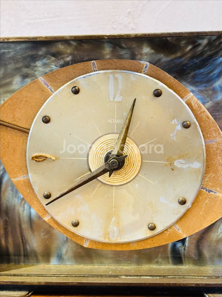 영국 Metamec 8 day 빈티지 탁상시계--2