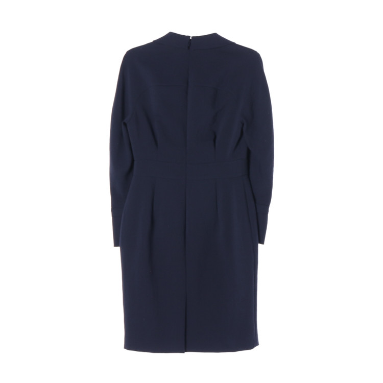 [S]잇미샤 네이비 벨트 진주 소매 긴팔 랩 원피스 하객룩--1